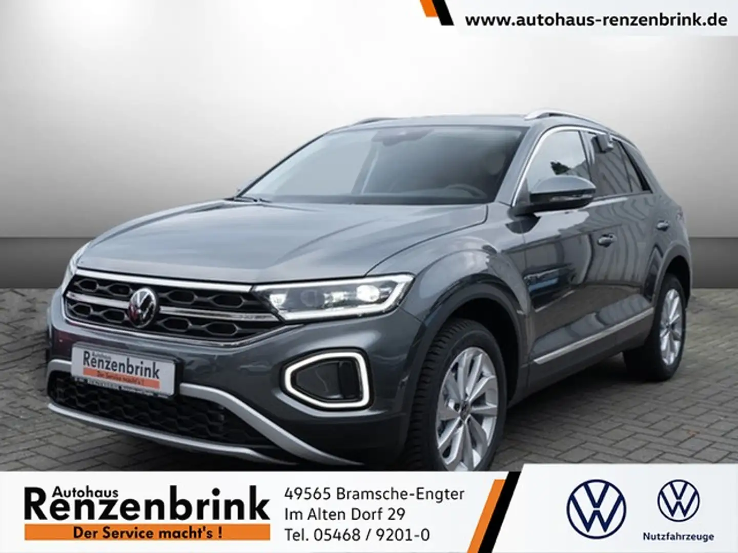 Volkswagen T-Roc Style TSI DSG AHK GJR Kamera Grau - 1