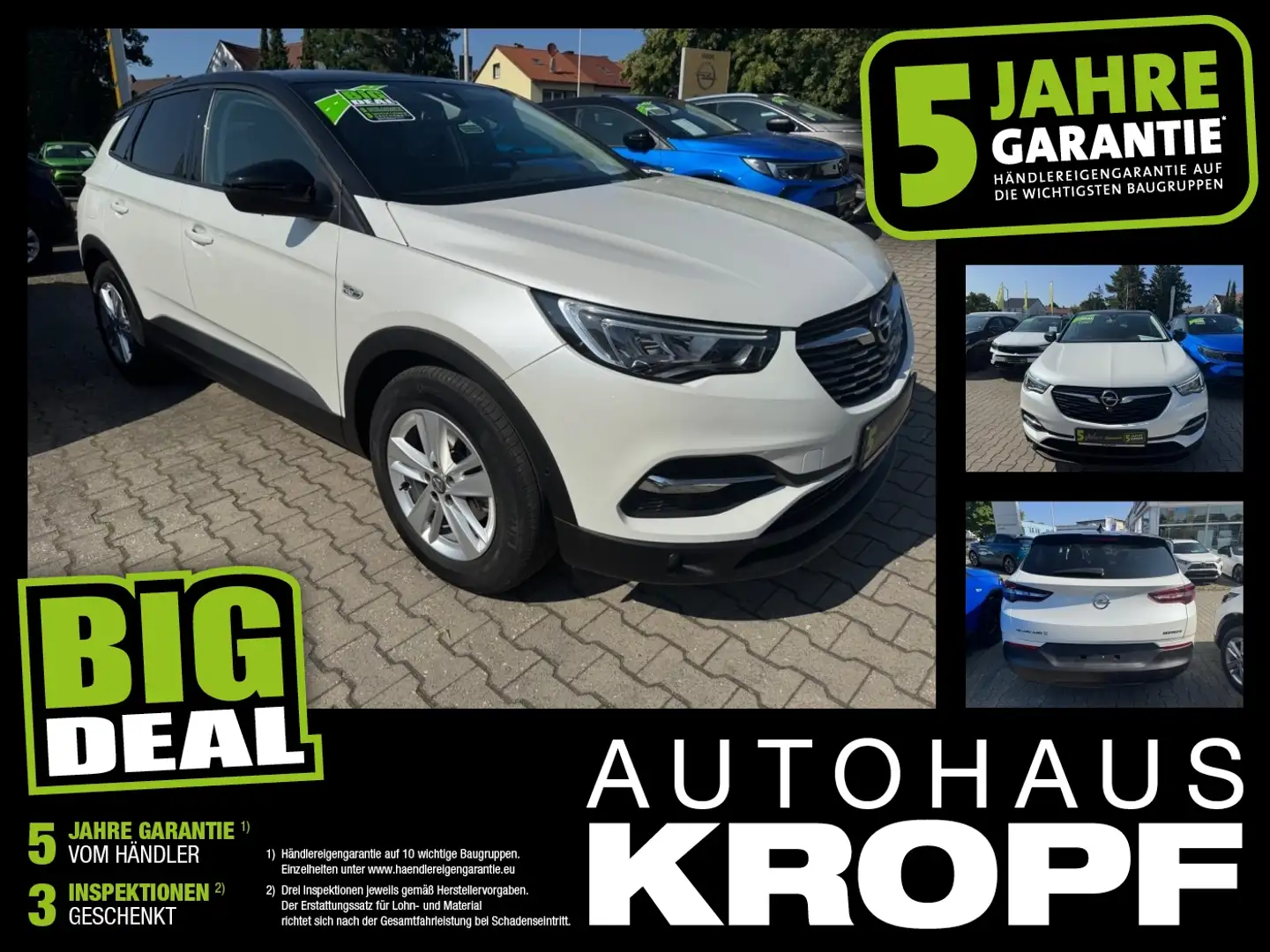 Opel Grandland 1.5 D **LED ALU Navi PDC SHZ Kam** Weiß - 1