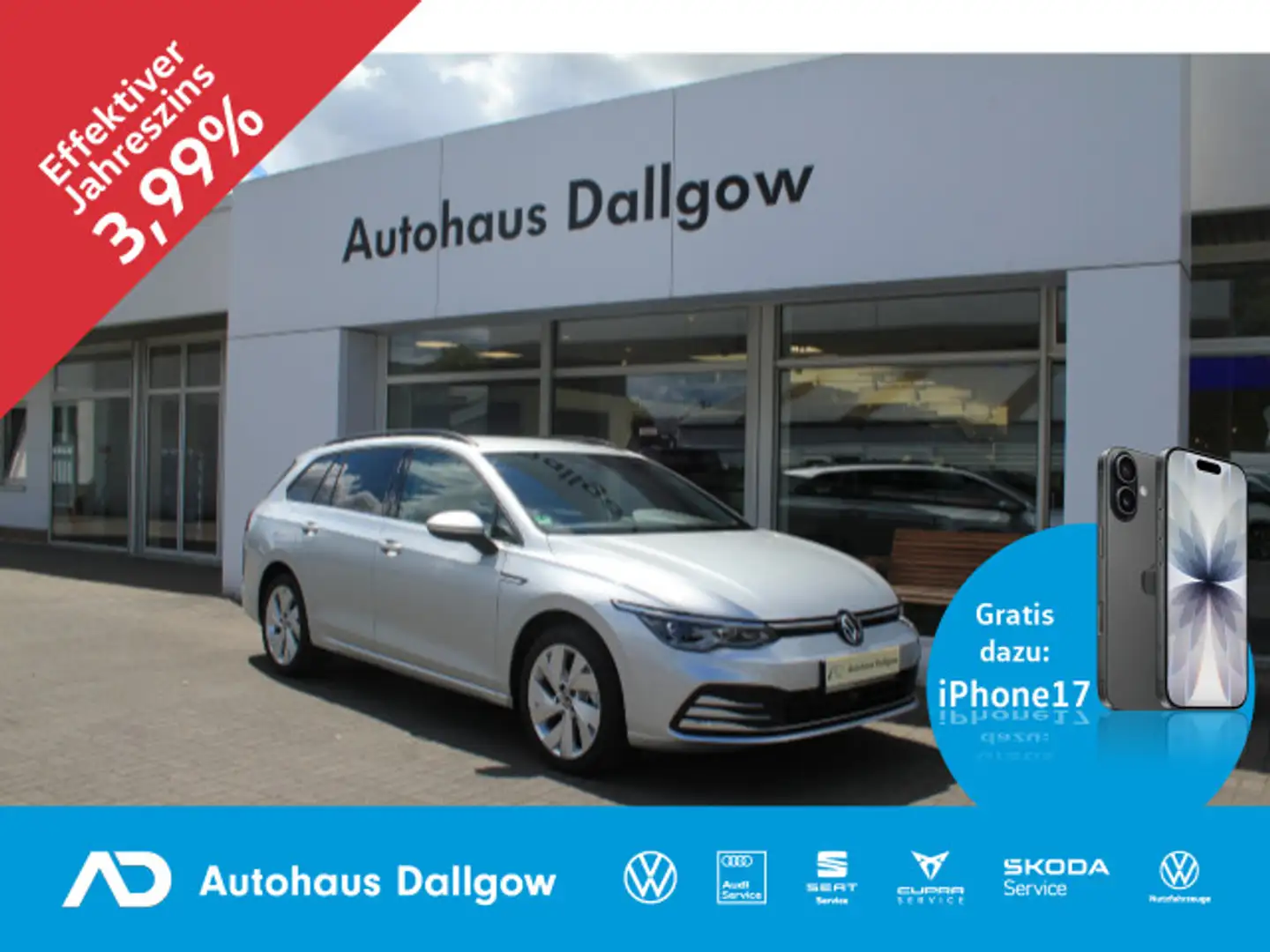 Volkswagen Golf Variant Style 1.5 eTSI (150 PS) LED+PDC Silber - 1