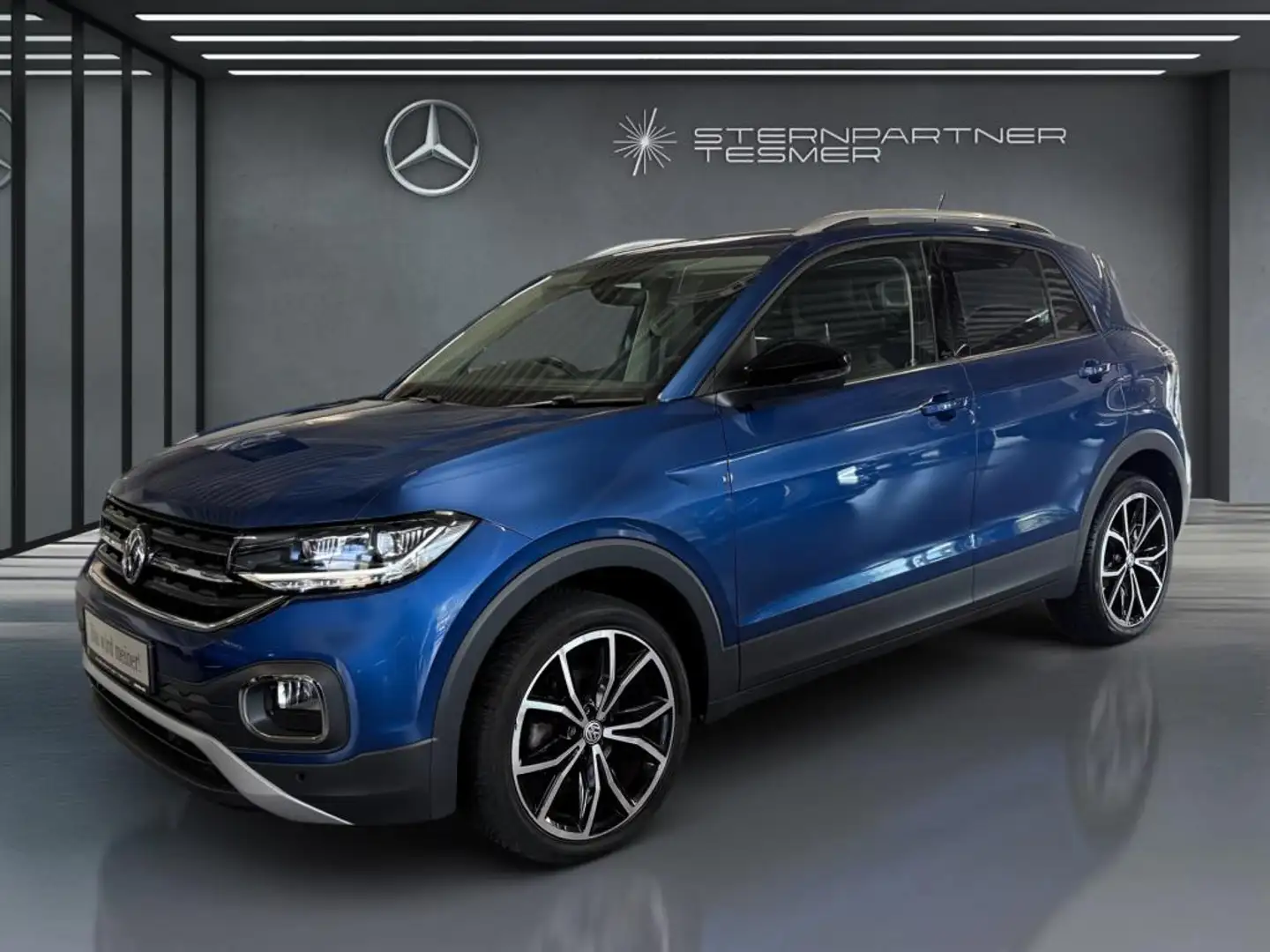 Volkswagen T-Cross Style RECHTSLENKER!+LED+SPUR+APP-CONNECT Bleu - 2