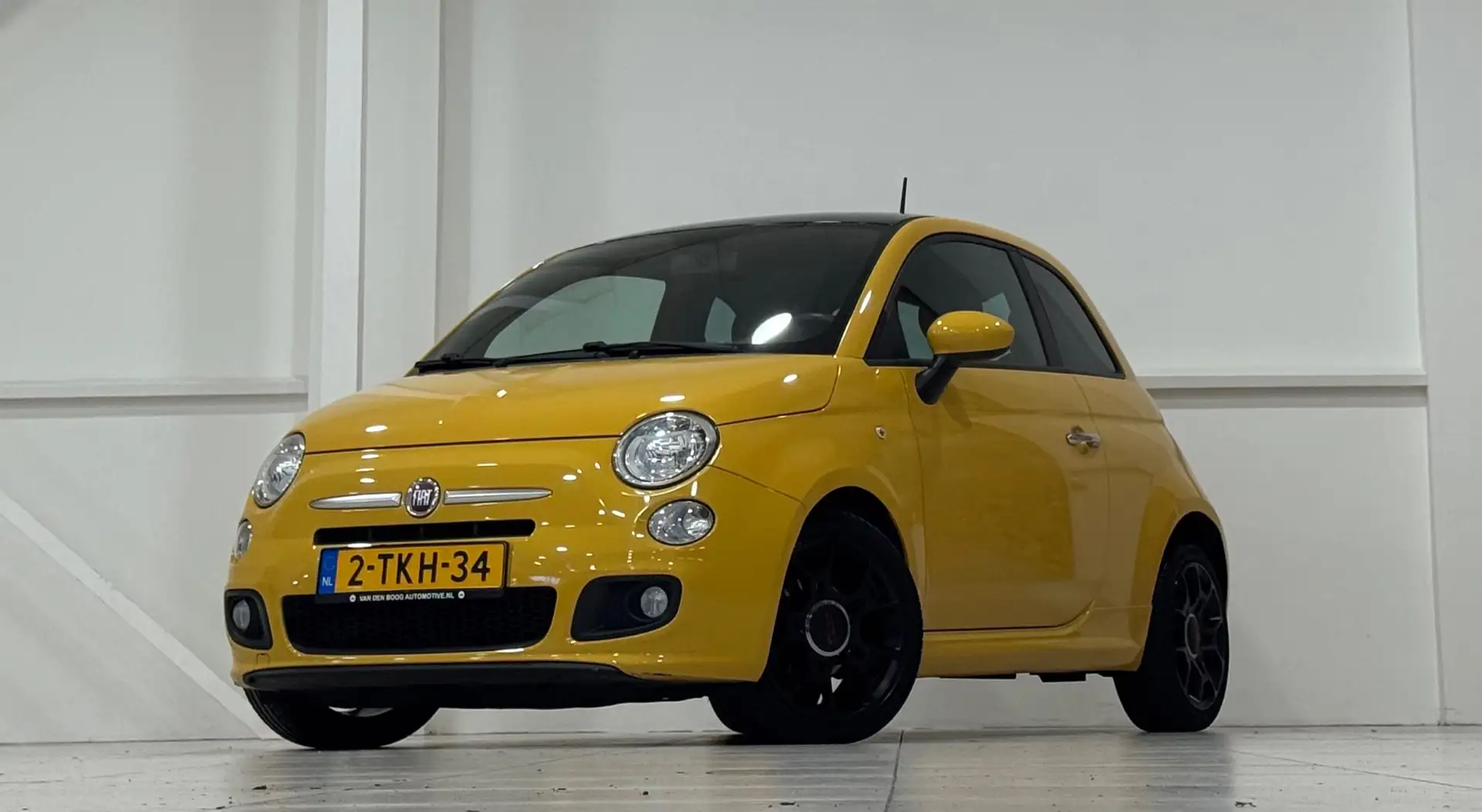 Fiat 500 0.9 TwinAir Turbo 500S Abarth-pakket Lerenbekledin Jaune - 1