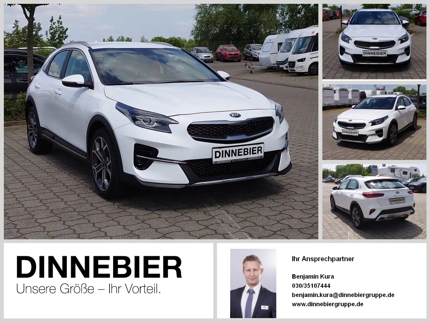 Kia XCeed 1.5T Spirit LED+Navi+Kamera+Keyless+SHZ Weiß - 1