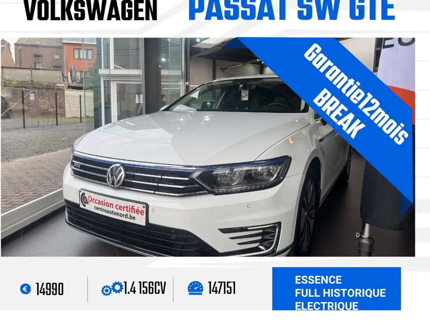 Volkswagen Passat Variant Passat SW GTE 1.4 TSI PHEV Business DSG Blanc - 1