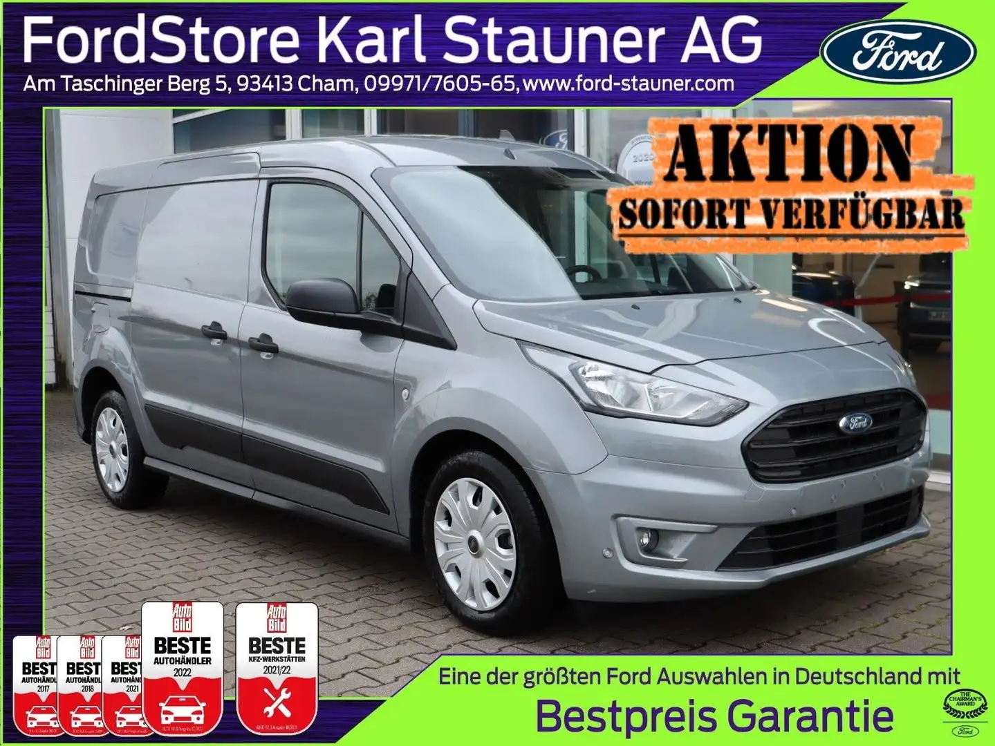 Ford Transit Connect Kasten Trend DIESEL / L2-LANG Argent - 1