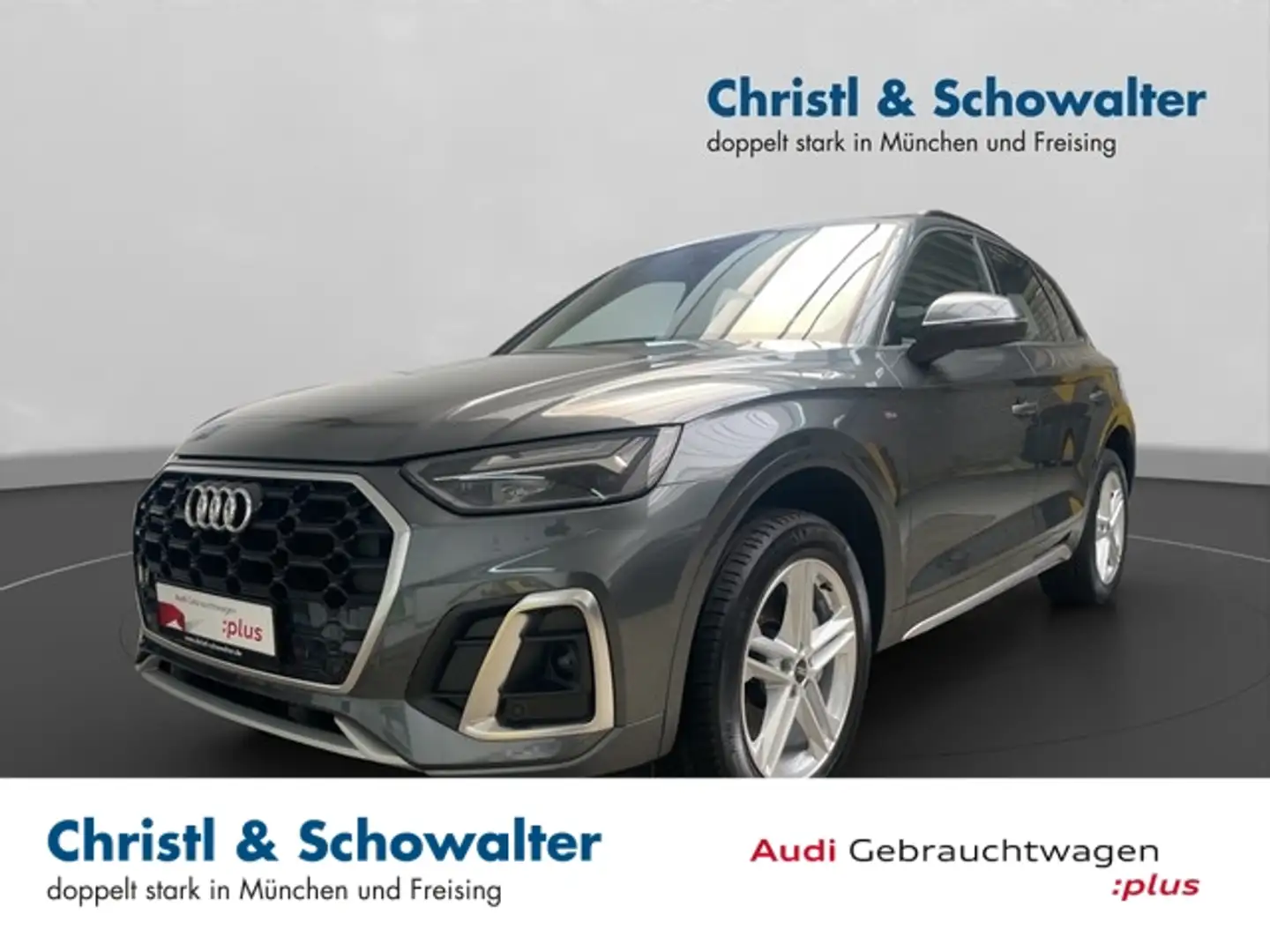 Audi Q5 55TFSIe quattro S tronic LED 3ZAC SHZ Gris - 1