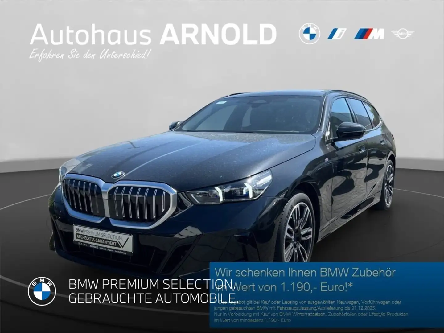 BMW 520 d xDrive Touring M Sportpaket Harman Kardon Standh Noir - 1