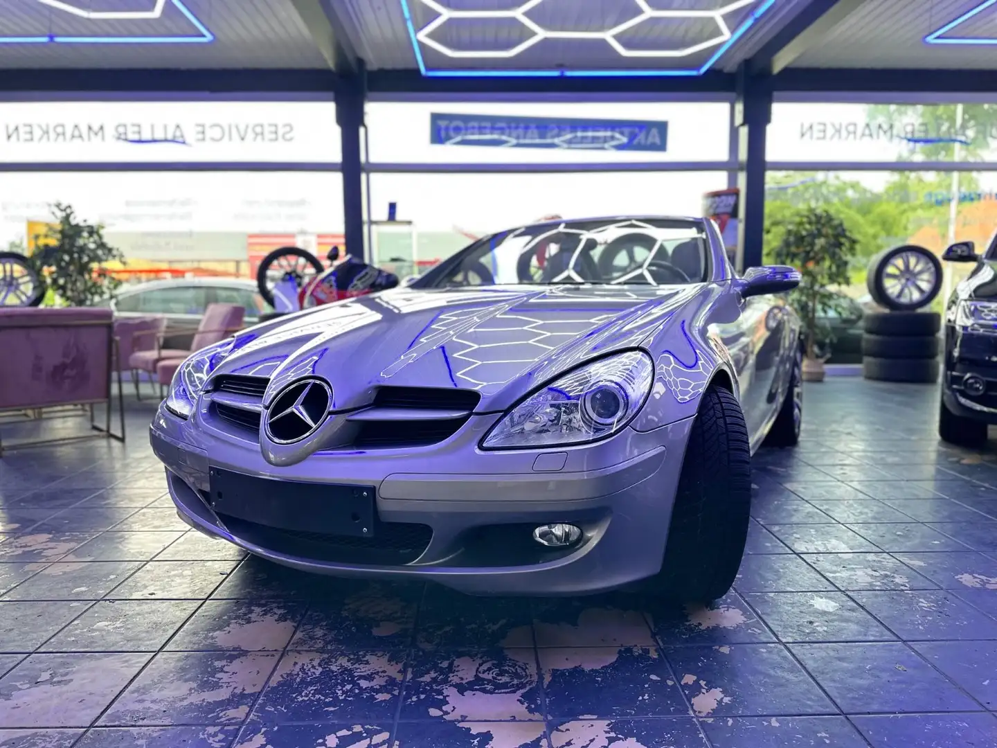 Mercedes-Benz SLK 200 Roadster Kompressor*HU/AU*H&K*KLIMA*SHZ* Silber - 2