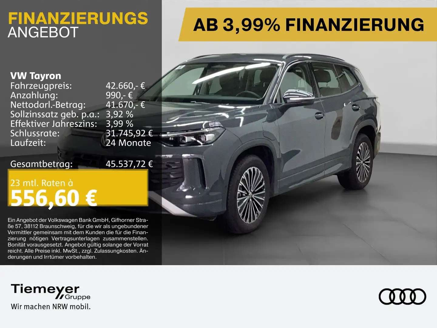 Volkswagen Tayron 1.5eHYBRID LIFE LM18 AHK KAMERA SITZHZG Grau - 1