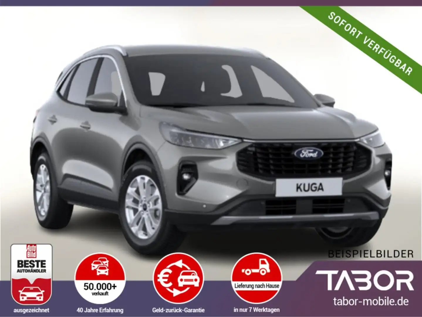 Ford Kuga 2.5 FHEV 183 AWD Titanium ACC 360° TotW LED Silber - 1