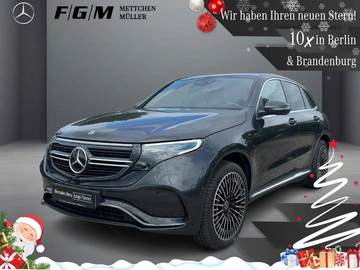 Mercedes-Benz EQC 400 EQC400 4M AMG Line MBeam|TWA|360|Sitzhz|360 Gris - 1