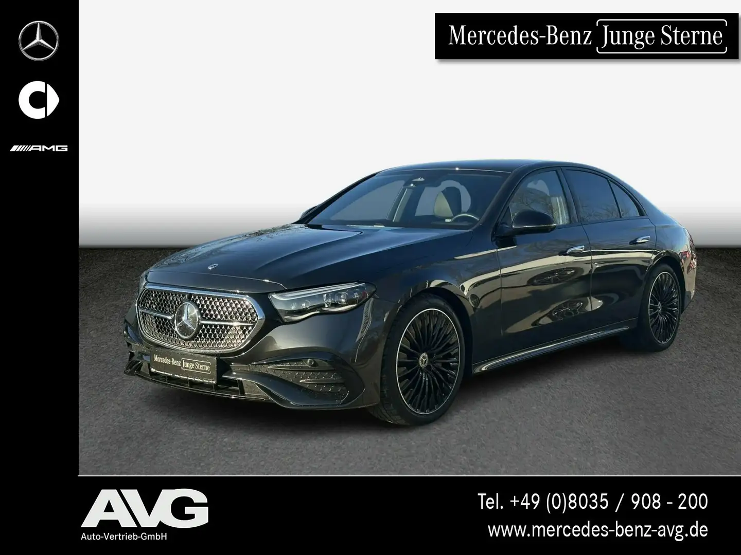 Mercedes-Benz E 450 E 450 4M Limousine AMG DISTRONIC Standh. AHK Gris - 1