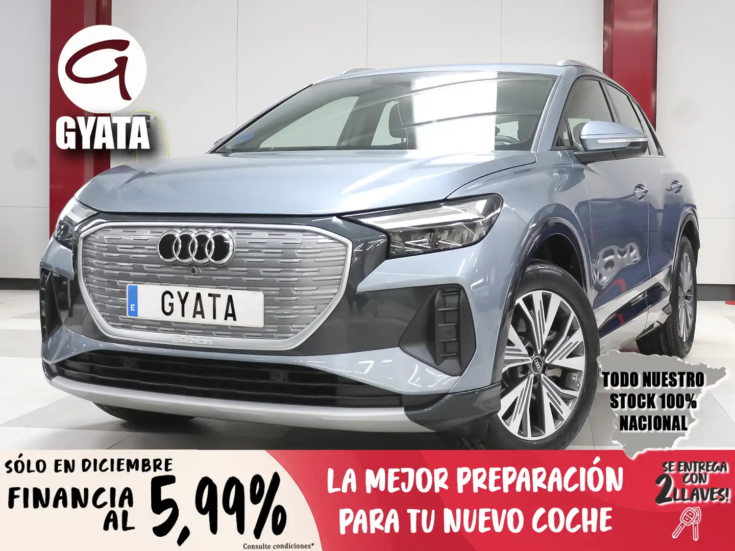 Audi Q4 e-tron 40 Advanced 82KWh Plateado - 1