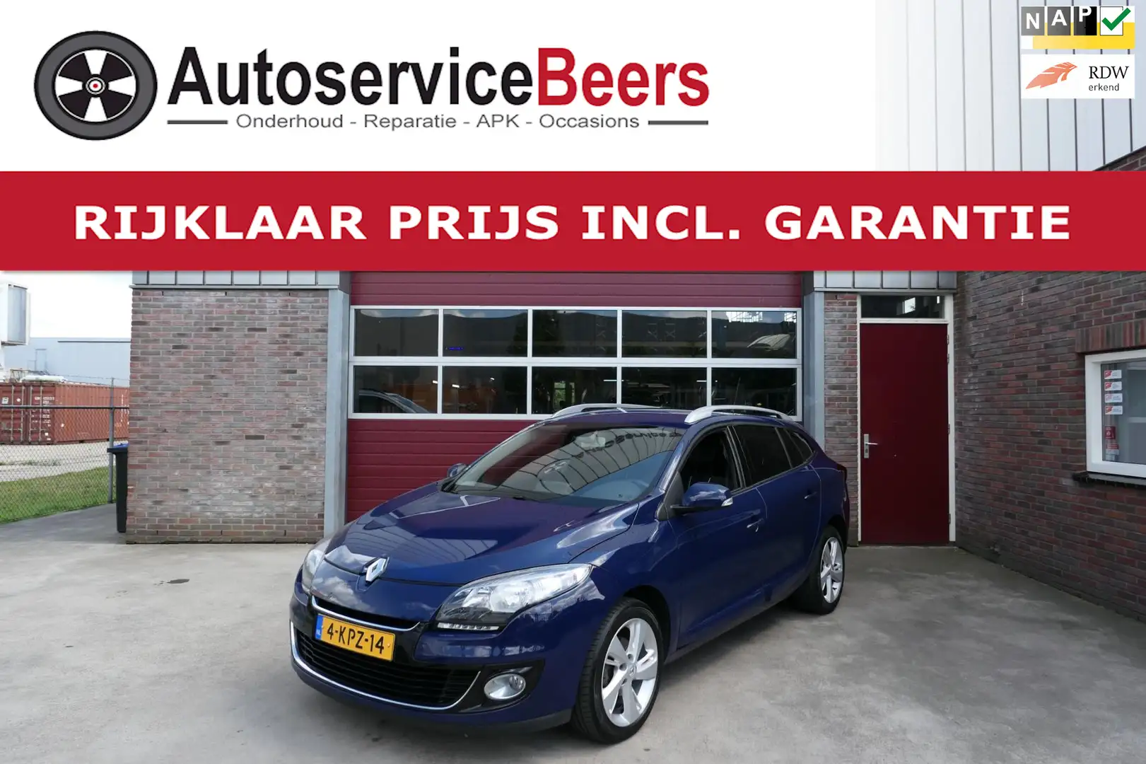 Renault Megane Estate 1.2 TCe Collection, Airco, Navi, Trekhaak, Blauw - 1