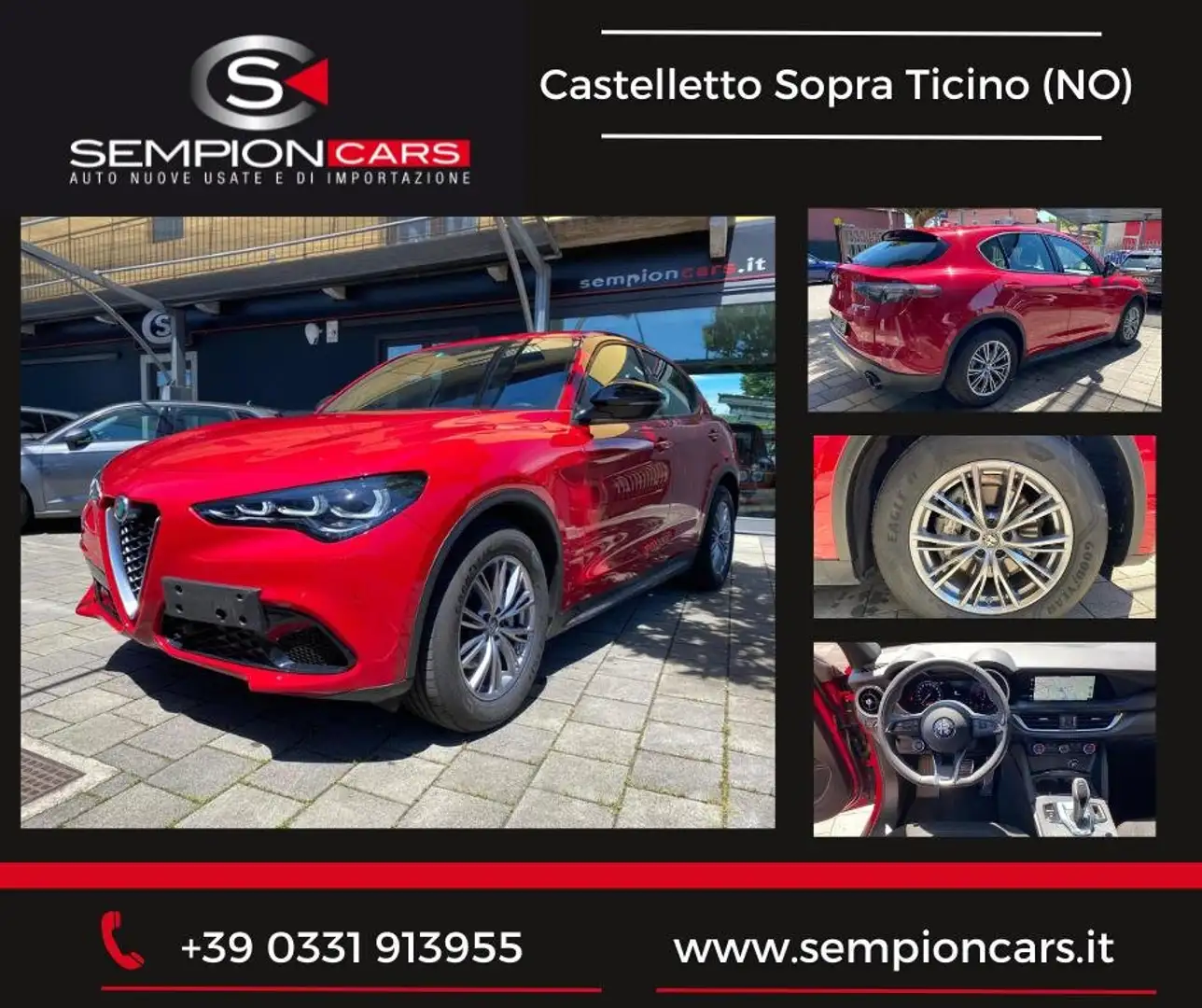 Alfa Romeo Stelvio 2.2 t Super rwd 160cv auto RESTYLING Rosso - 1