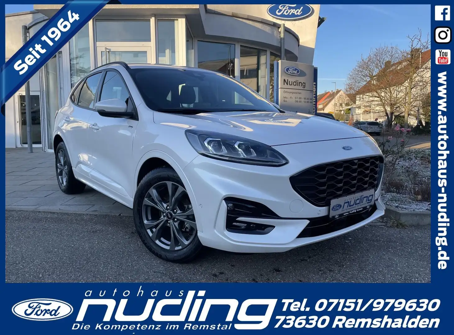 Ford Kuga 1.5 EcoBoost ST-Line ACC/LED/RFK/BLIS Weiß - 1