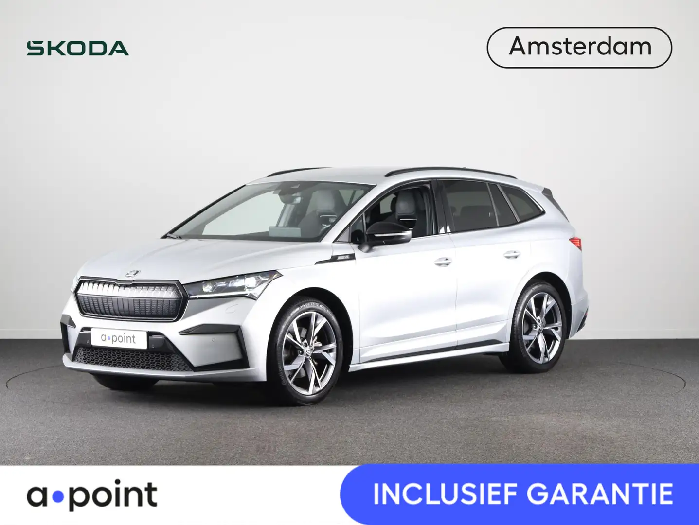 Skoda Enyaq 60 Sportline 58kWh | 180 pk | Navigatie | Parkeers Grijs - 1