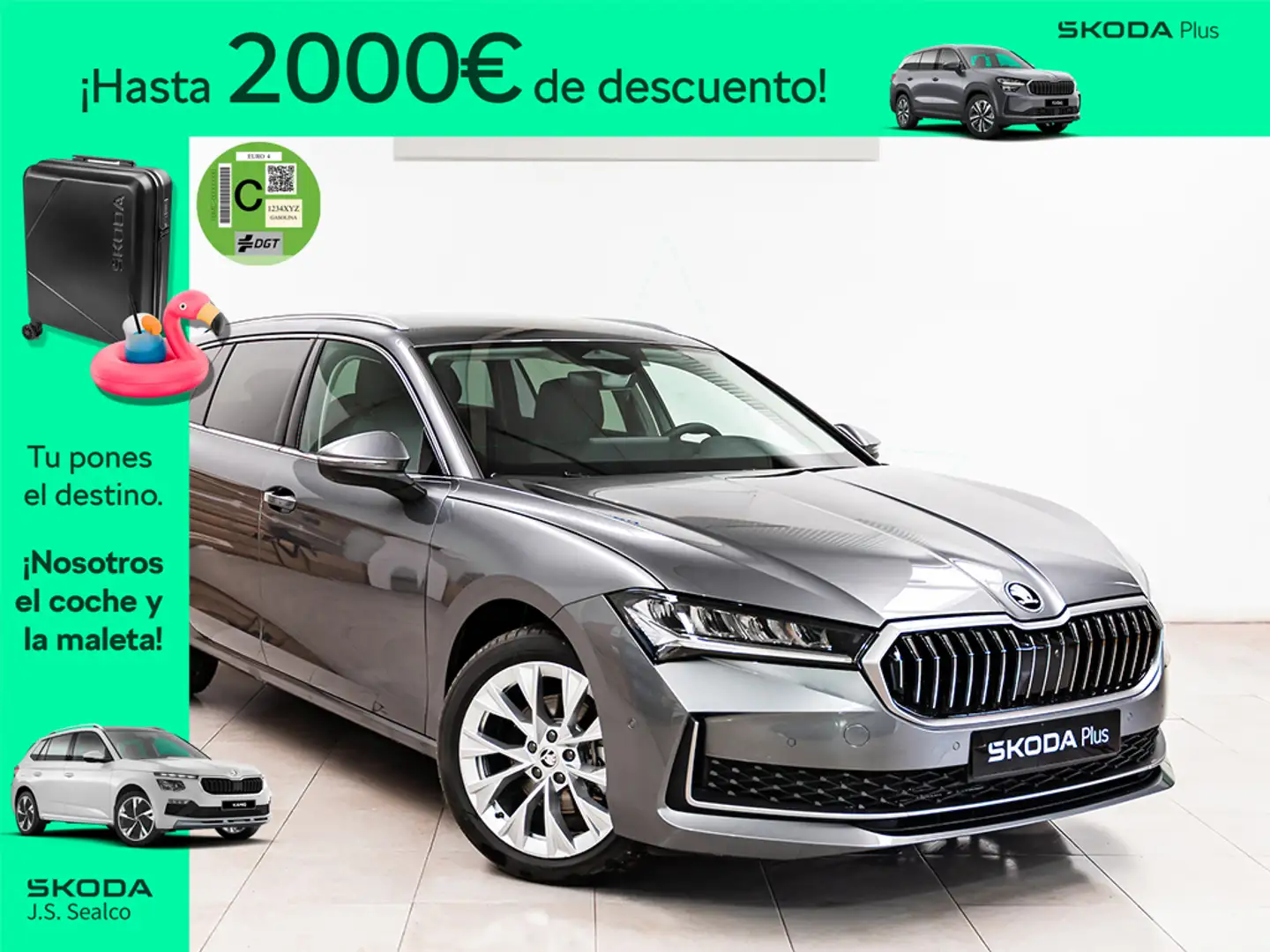 Skoda Superb Combi 2.0TDI Selection DSG 110kW Gris - 1