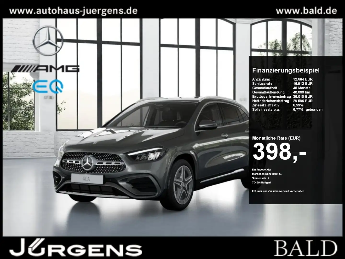 Mercedes-Benz GLA 250 e AMG-Sport/LED/Kamera/Ambi/Keyl/Totw/19 Grau - 1