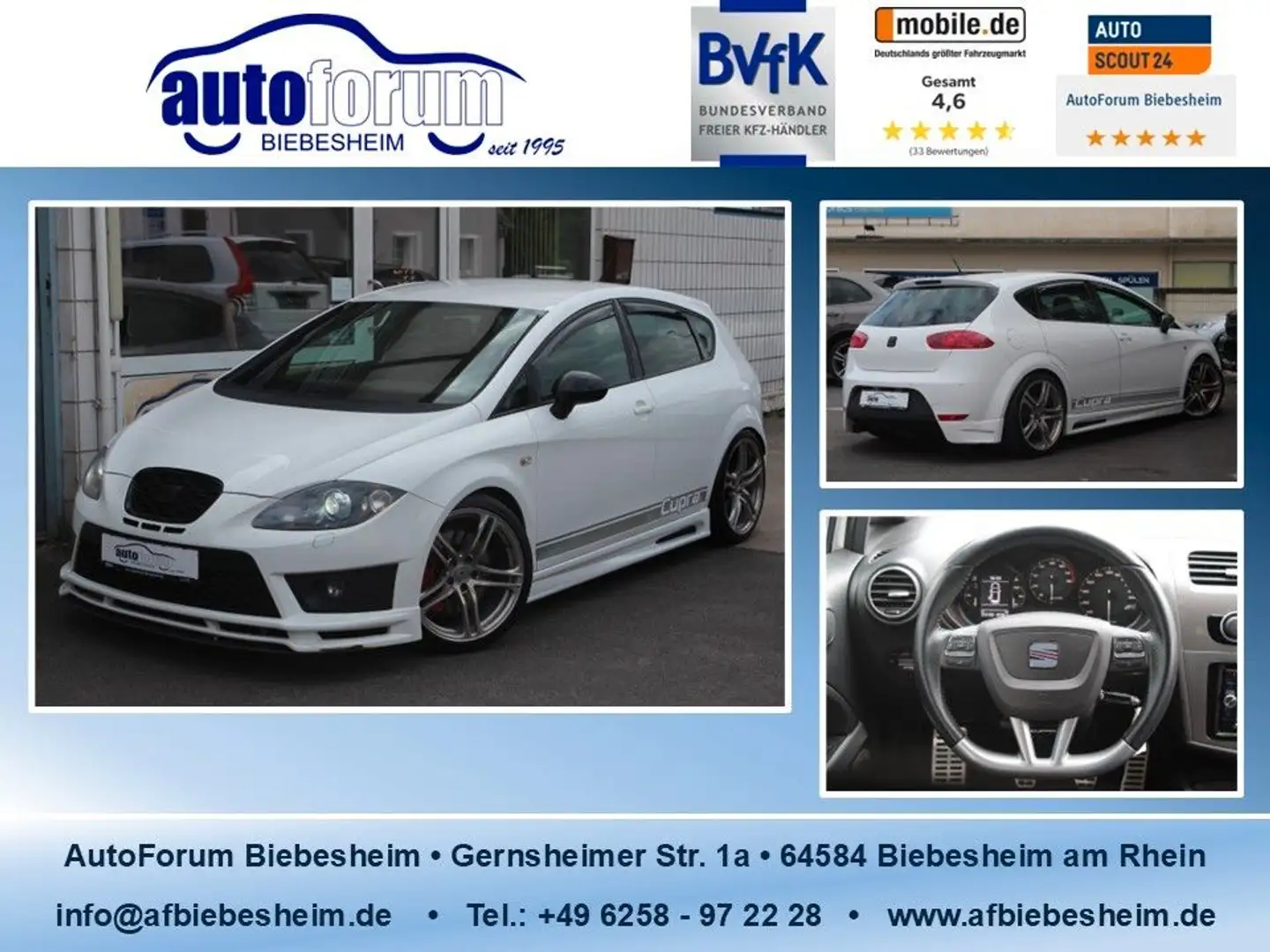 SEAT Leon 2.0 TFSI Cupra R Bodykit*Alcantara*Xenon Weiß - 1