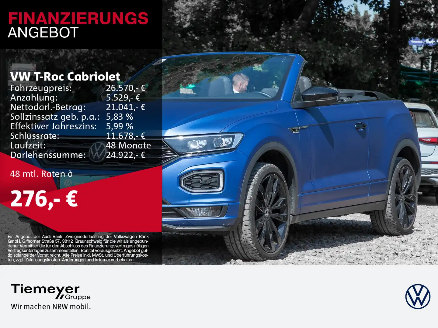 Volkswagen T-Roc 1.5 TSI DSG R-LINE EDITION AHK Blau - 1