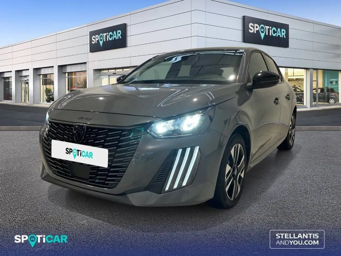 Peugeot 208 1.2 Hybrid Allure e-DCS6 100 Gris - 1