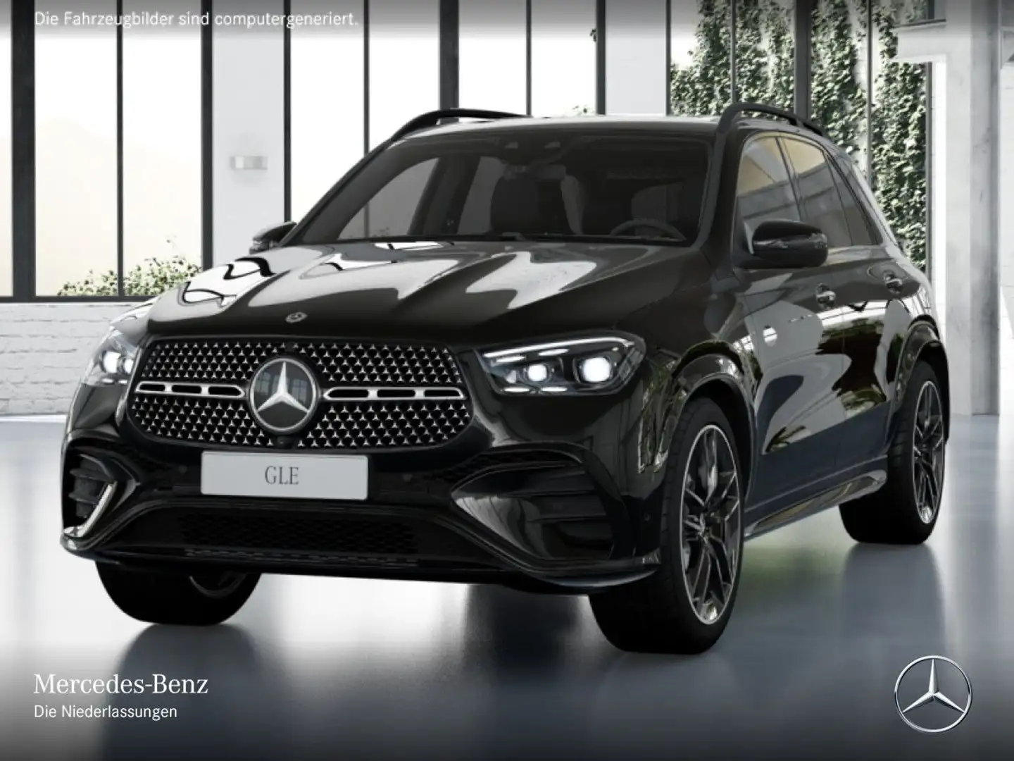 Mercedes-Benz GLE 350 de 4M AMG+NIGHT+PANO+360+AHK+MULTIBEAM+HUD Schwarz - 2