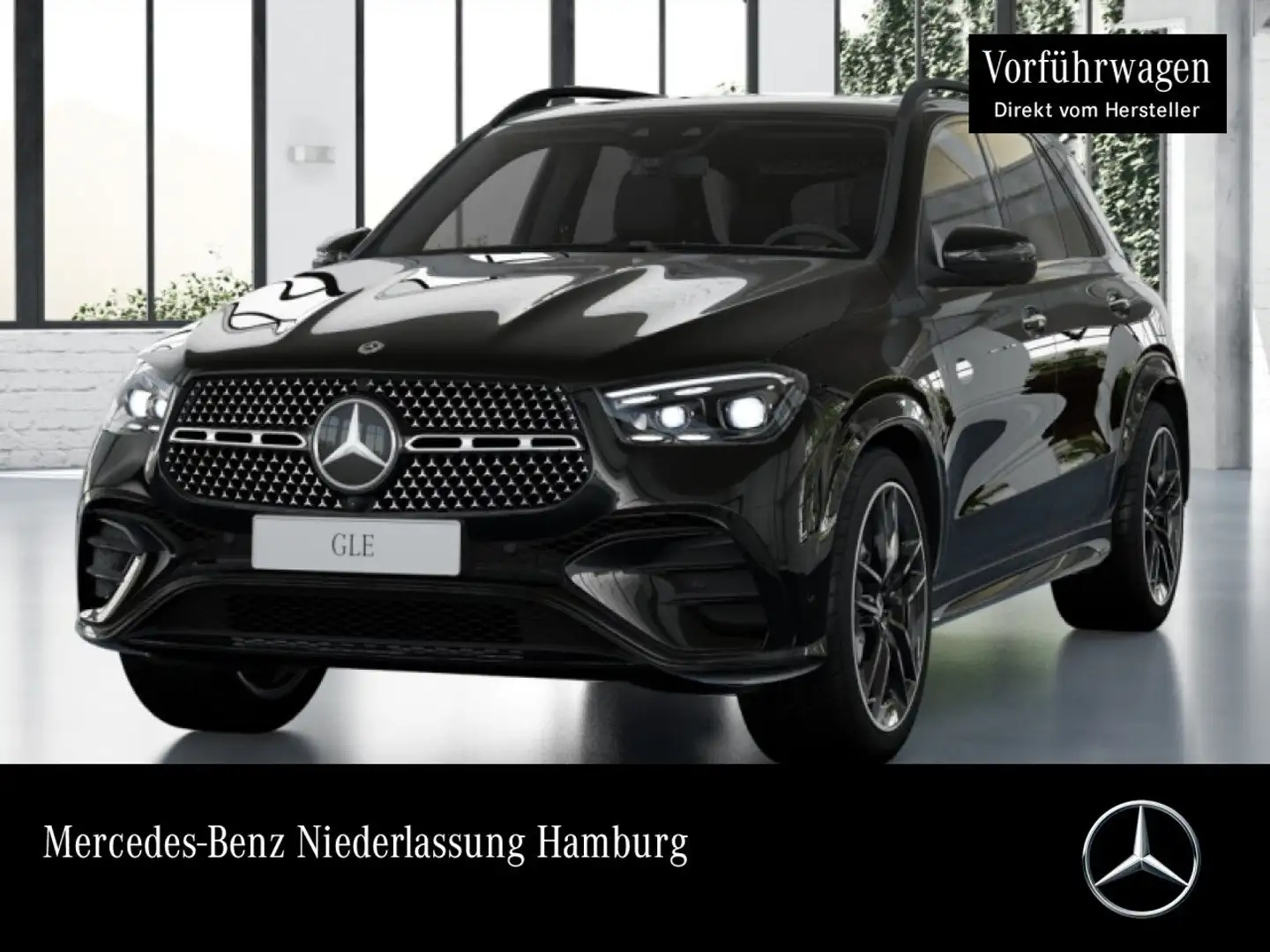 Mercedes-Benz GLE 350 de 4M AMG+NIGHT+PANO+360+AHK+MULTIBEAM+HUD Schwarz - 1
