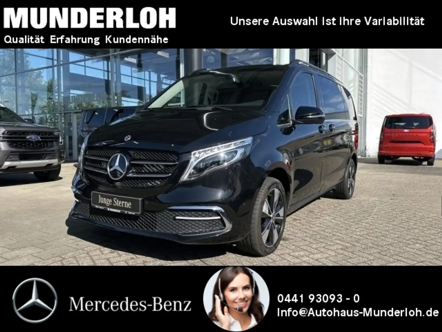 Mercedes-Benz V 220 d AVANTGARDE EDITION Kompakt LEDER+360+AHK Schwarz - 1