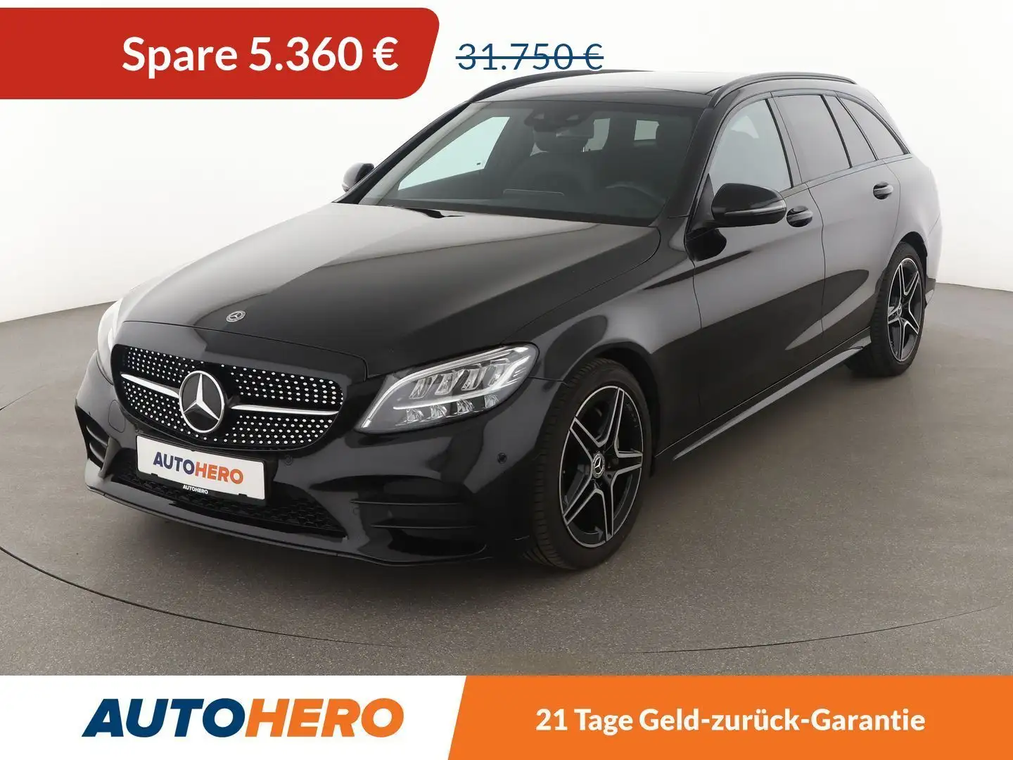Mercedes-Benz C 180 T AMG Line Aut.*NAVI*CAM*LED*PDC*SHZ*TEMPO*PANO* Noir - 1