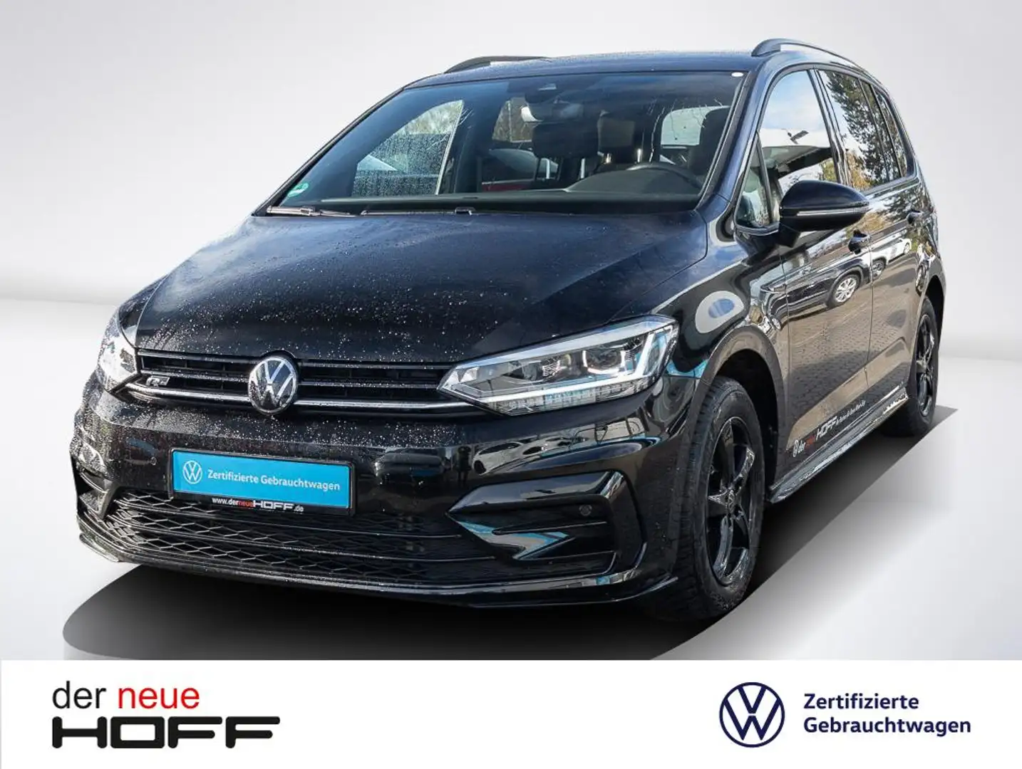 Volkswagen Touran 2.0 TDI DSG R-Line Navi AHK LED 7-Si. APP Zwart - 1