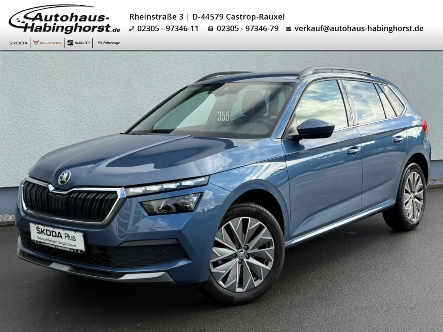Skoda Kamiq 1.0 TSI G-TEC Clever PDC Kessy Climatr. Shz Smartl Blau - 1