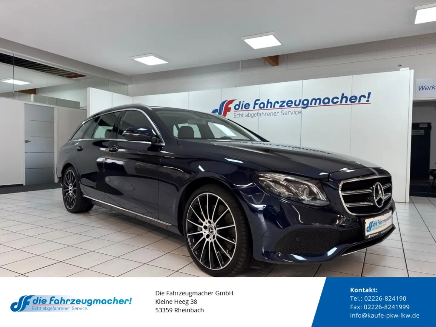 Mercedes-Benz E 400 4Matic EU6d-T Luftfederung AD Niveau Navi Leder Di Blauw - 1