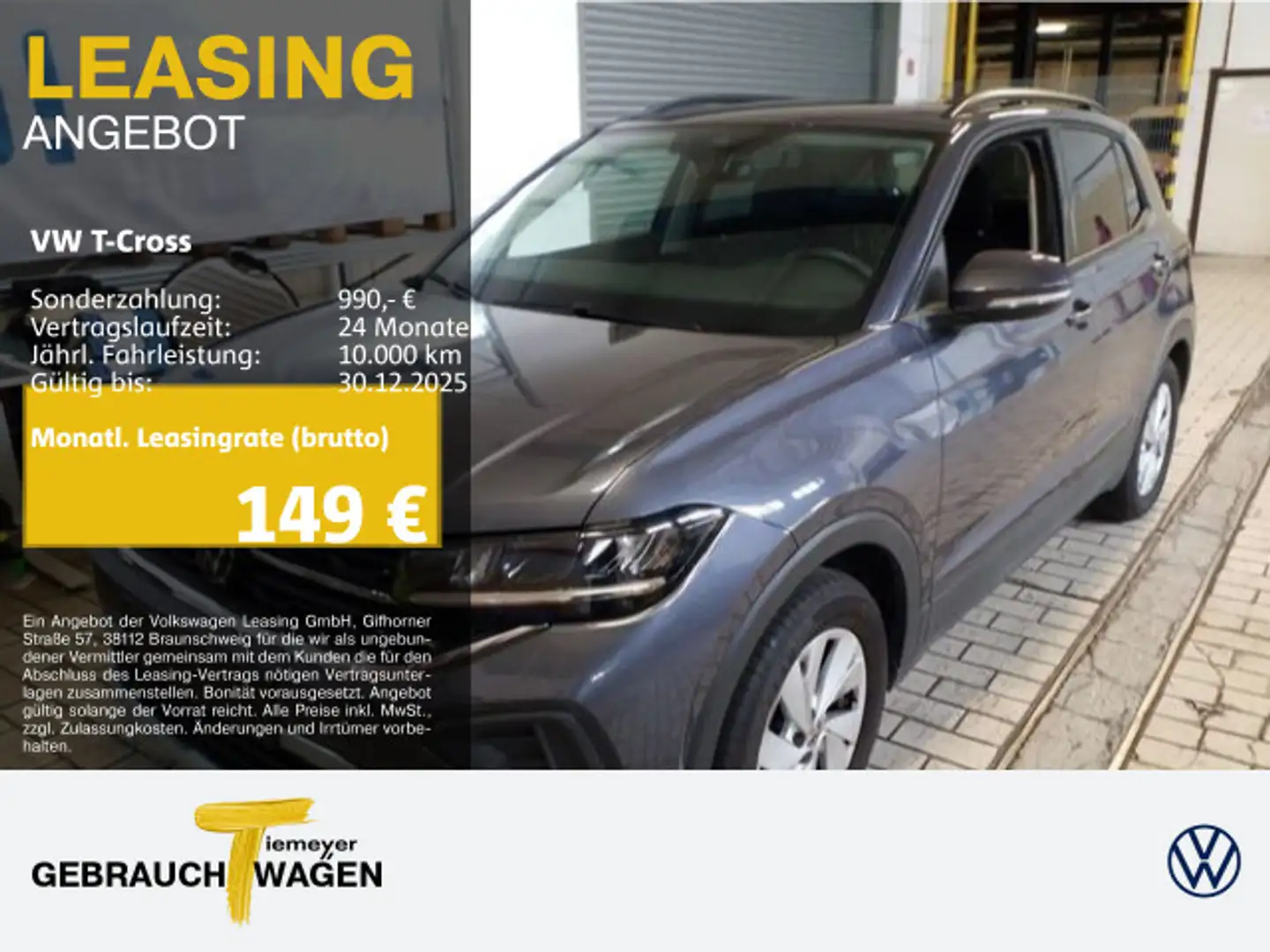 Volkswagen T-Cross 1.0 TSI LIFE KAMERA IQ.DRIVE APP-CON PRI Grau - 1