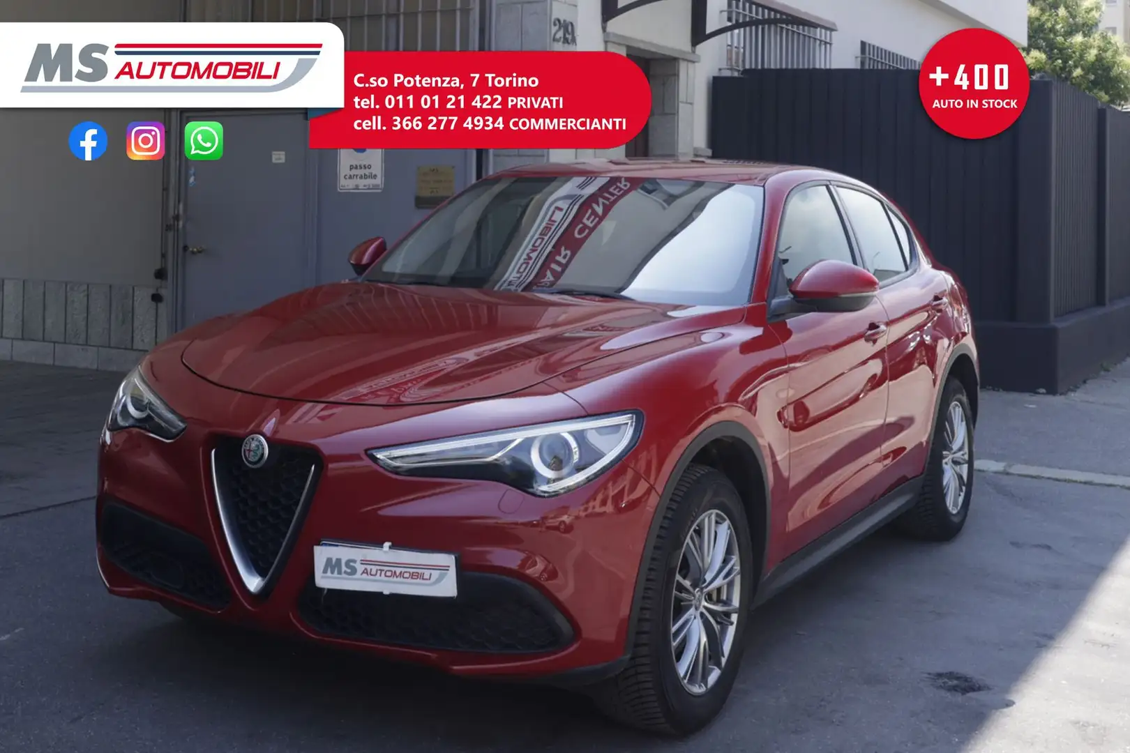 Alfa Romeo Stelvio Alfa Romeo Stelvio 2.2 Turbodiesel 190 CV AT8 RWD Rosso - 1