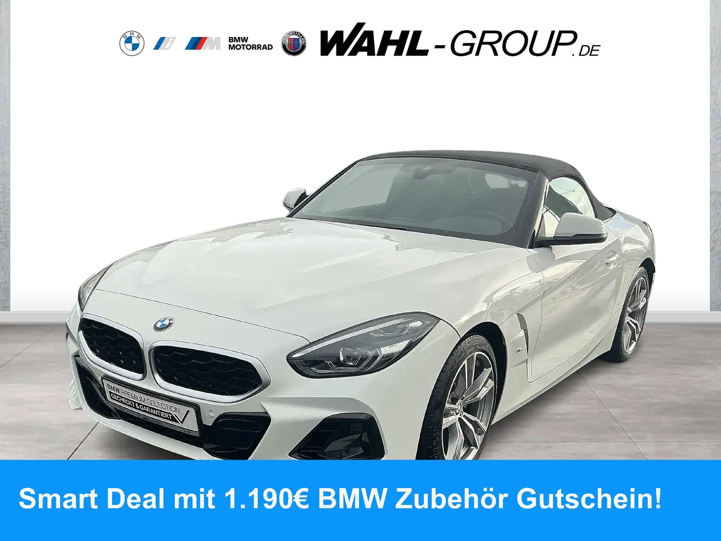 BMW Z4 sDrive20i AUT M AERO-KIT LC PROF LEDER ALARM GRA P Weiß - 1