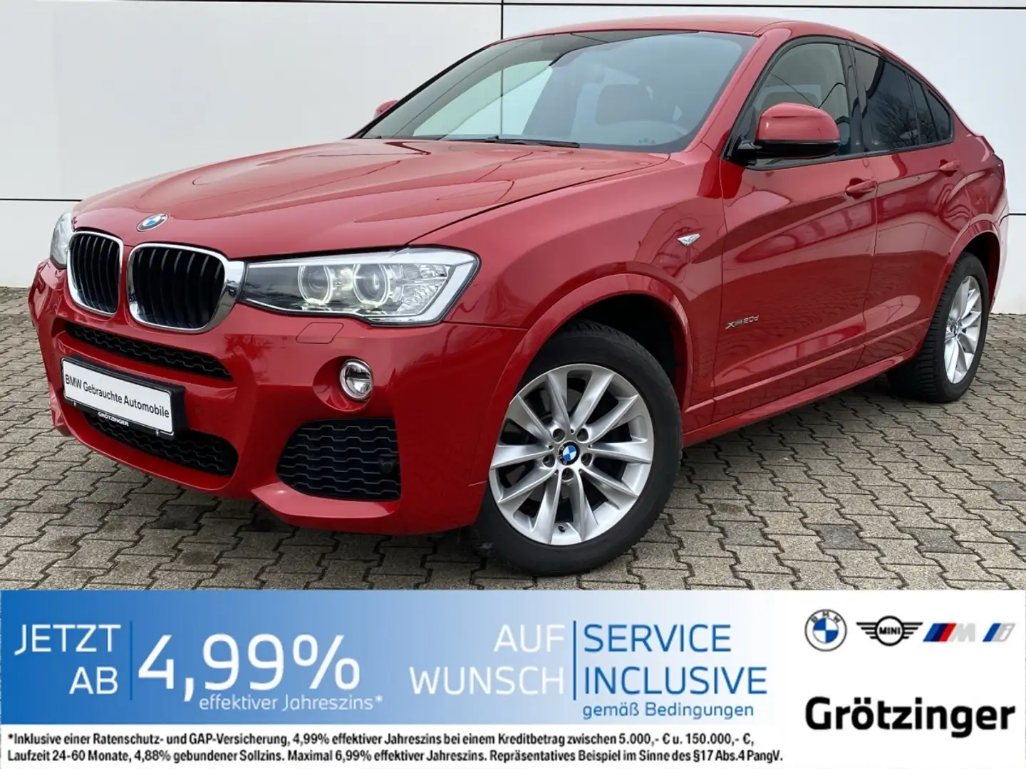 BMW X4 xDrive20d M Sport AHK+RFK+Komfortz+Navi-Prof+ Rojo - 1