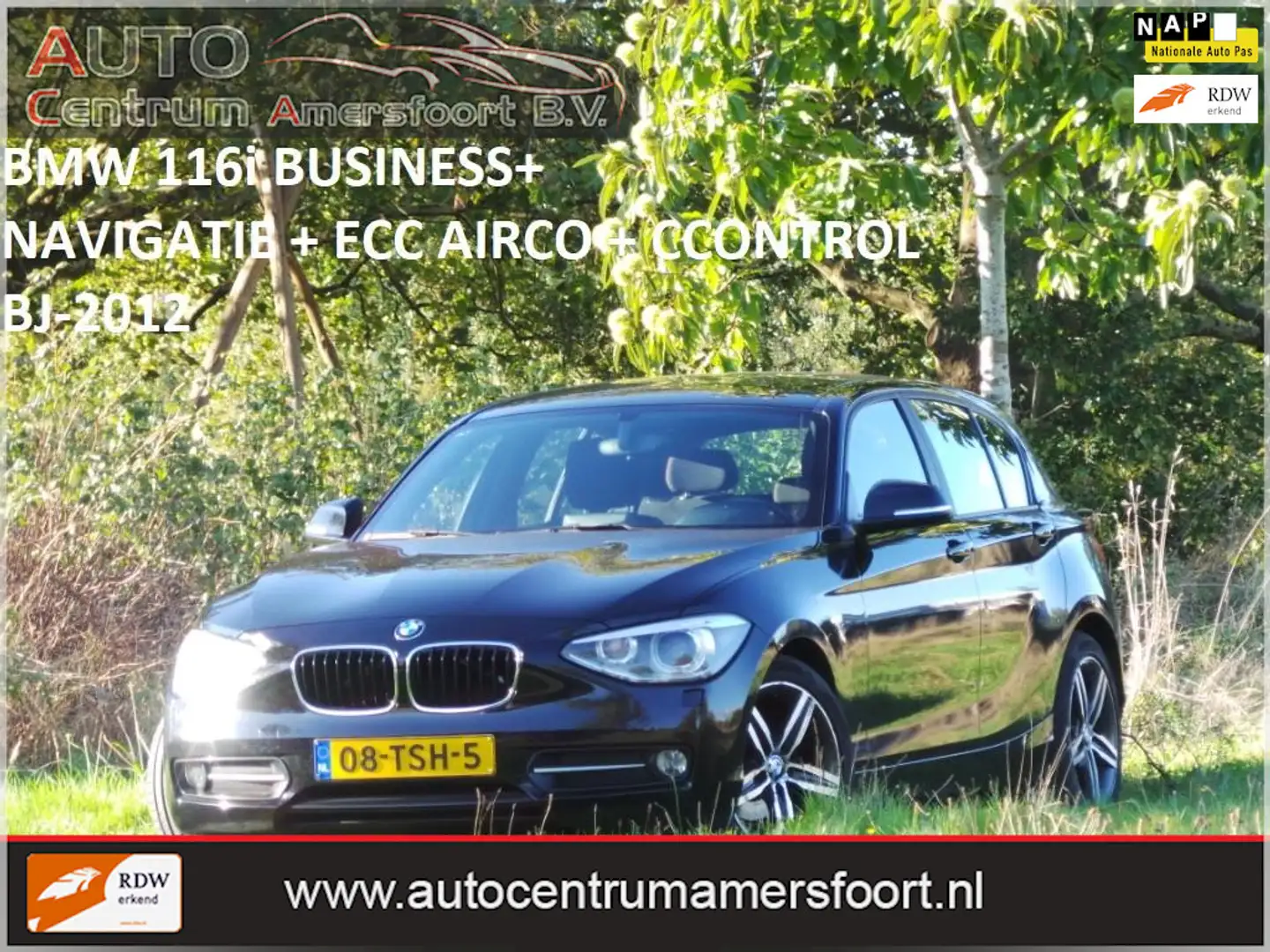BMW 116 1-serie 116i Business+ ( INRUIL MOGELIJK ) Zwart - 1
