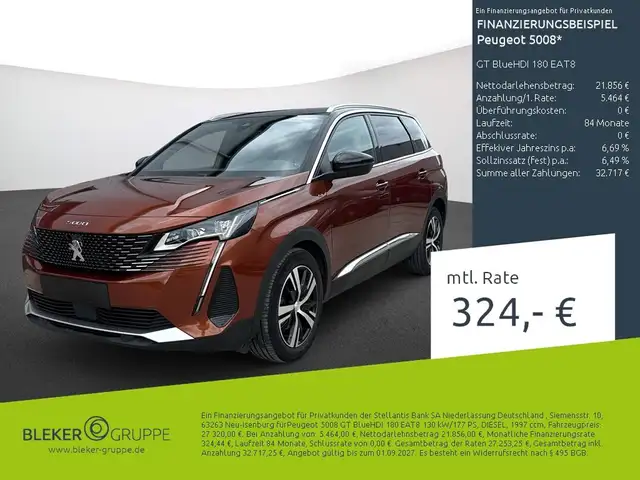 2021 Peugeot 5008 in Brown for sale
