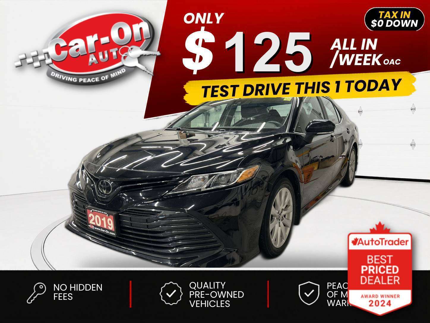 Black 2019 Toyota Camry Sedan Automatic