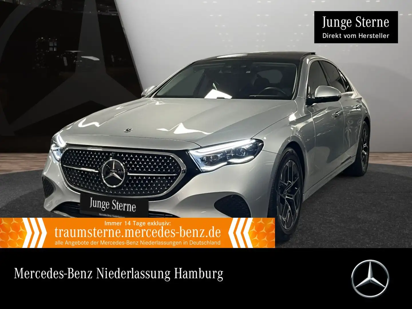 Mercedes-Benz E 200 Avantgarde Fahrass WideScreen Pano Distr. 9G Silber - 1