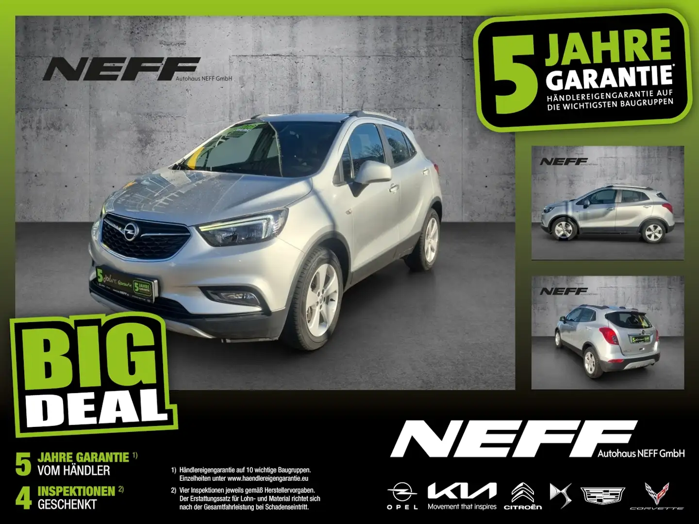 Opel Mokka X 1.4 Turbo Edition LM Silber - 1