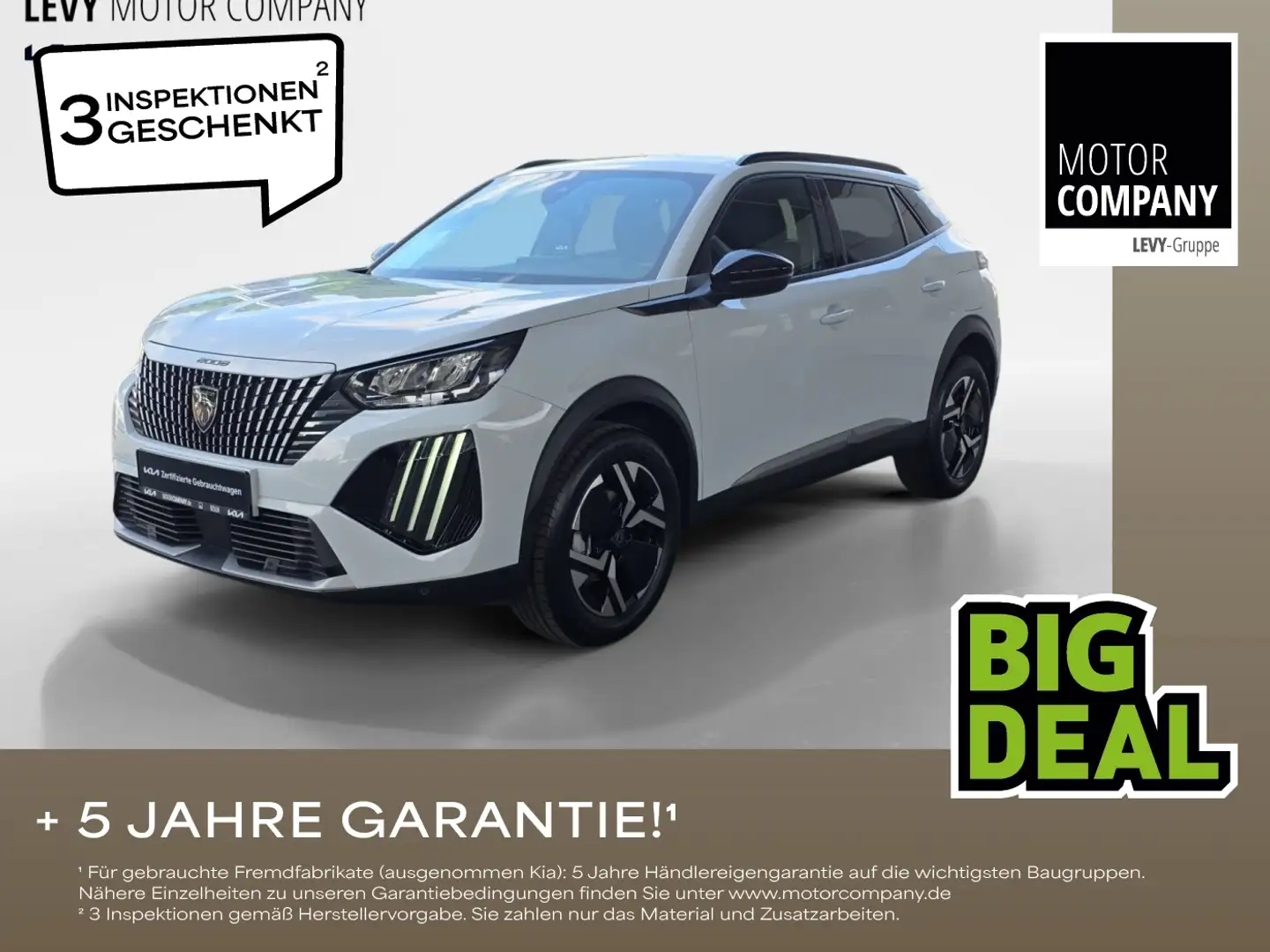 Peugeot 2008 1.2 PureTech 130 Allure EAT8 +Automatik+PDC Weiß - 1