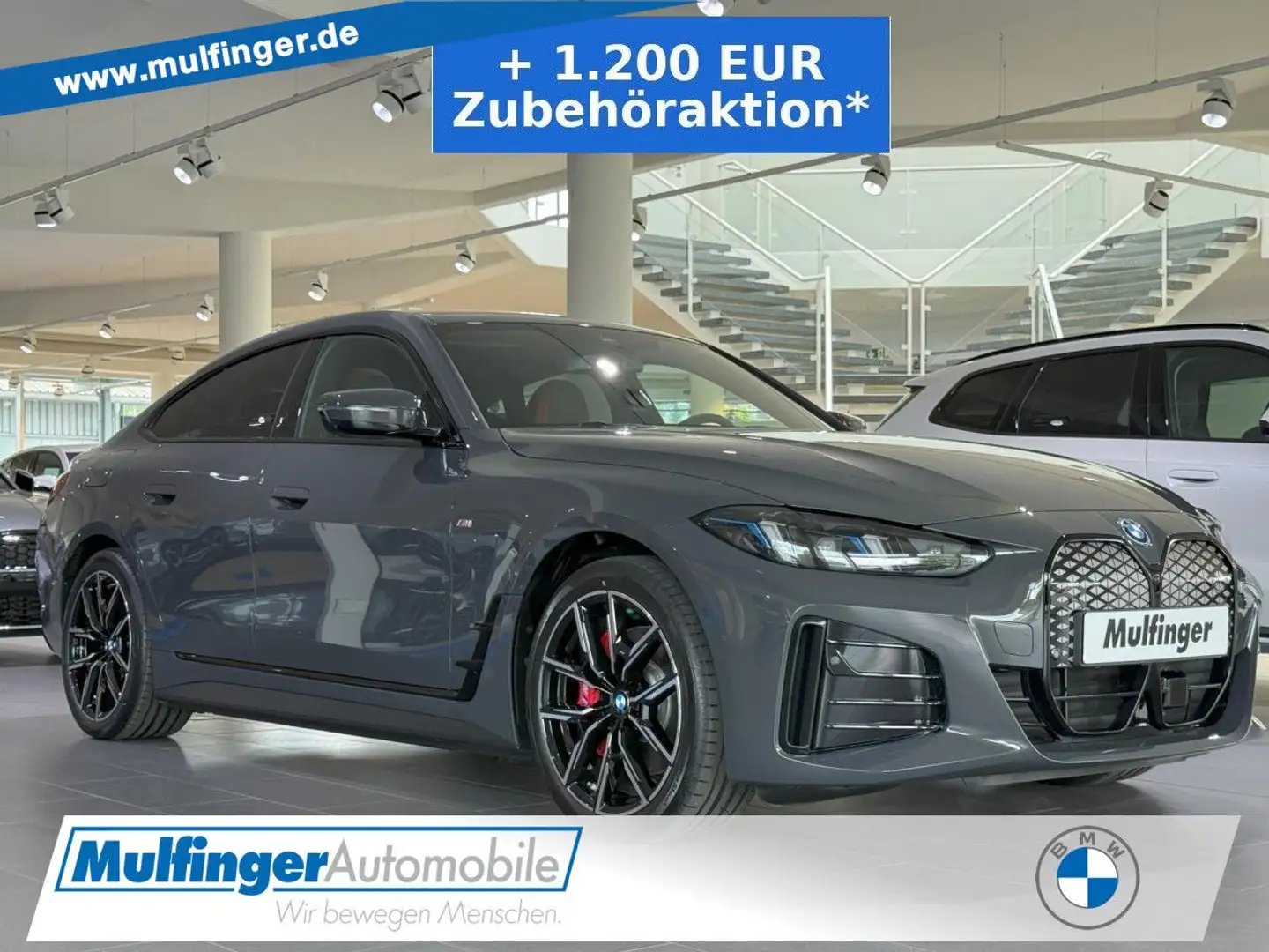 BMW i4 eDrive40 Gran Coupé M Sport Pro ACC AHK Har/Kar Grigio - 1