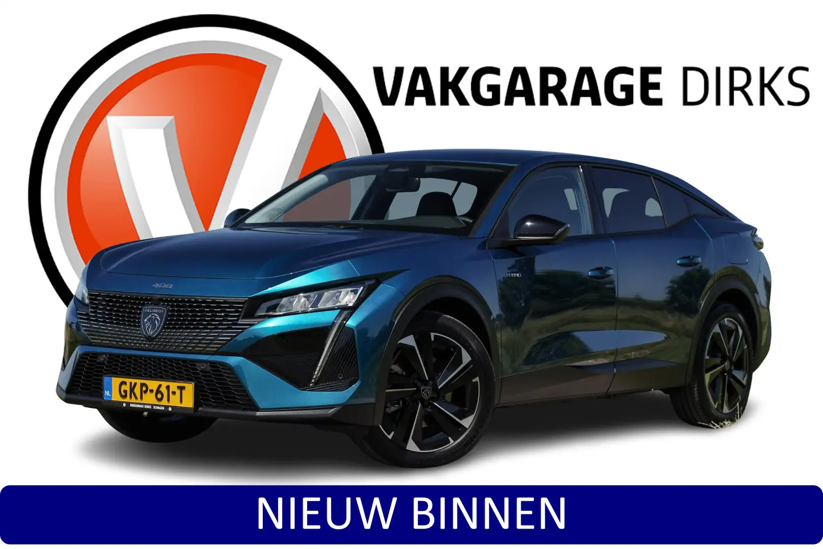 Peugeot 408 1.6 HYbrid Allure Pack 180 pk ✅ ACC ✅ LED ✅ Carpla Kék - 1