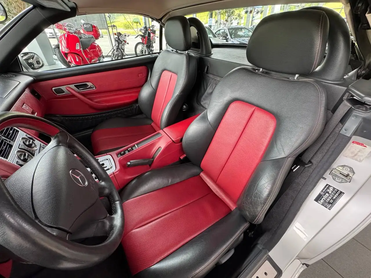 Mercedes-Benz SLK 230 Kompressor original im klassischen Leder rot-schwarz, foto 11