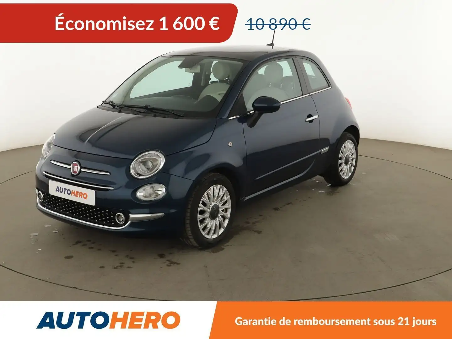 Fiat 500 1.2 Lounge Bleu - 1