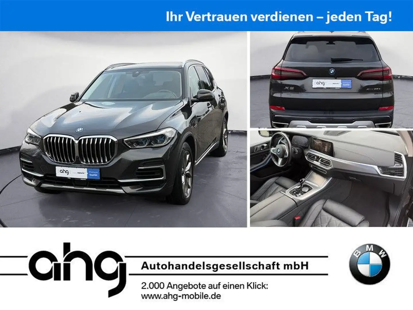 BMW X5 xDrive45e Laserlicht Head-Up HiFi Luftfahrwer Grau - 1