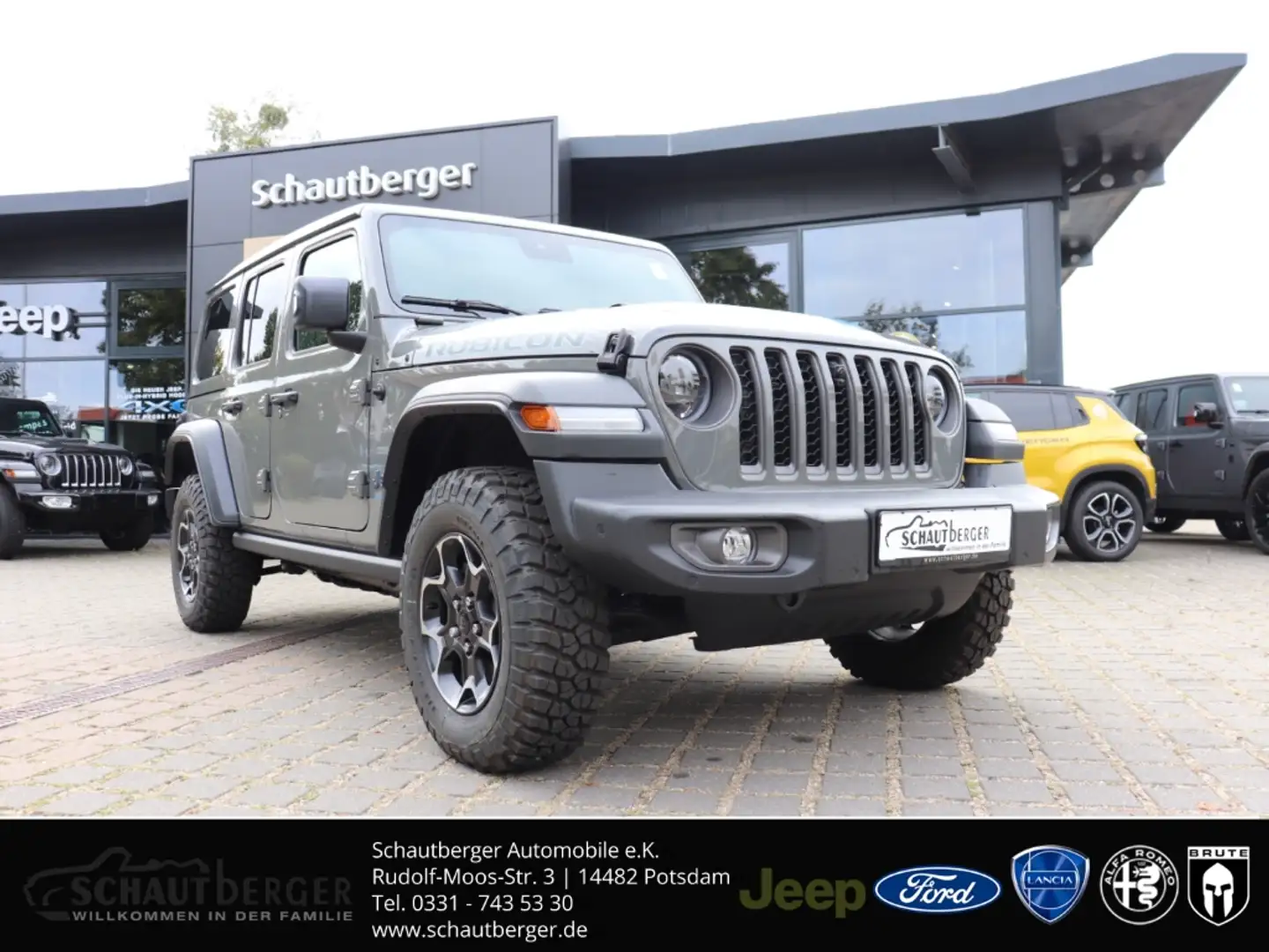 Jeep Wrangler Unlimited Rubicon PHEV MY23 Sky-One Touch/Voll-LED Gris - 1