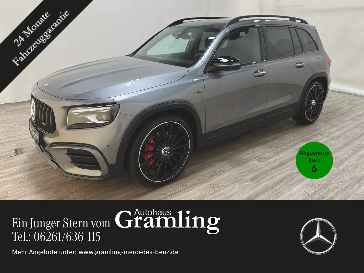 Mercedes-Benz GLB 35 AMG 4M Pano*AHK*Distr*Standheiz*MULTIBEAM Gris - 1