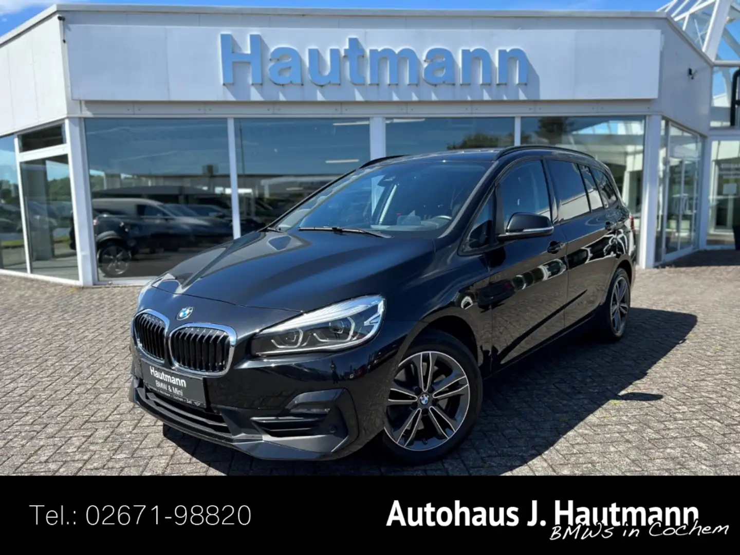BMW 218 d Gran Tourer SPORT LINE *1.HAND*AHK*NAVI+*HUP* Schwarz - 1